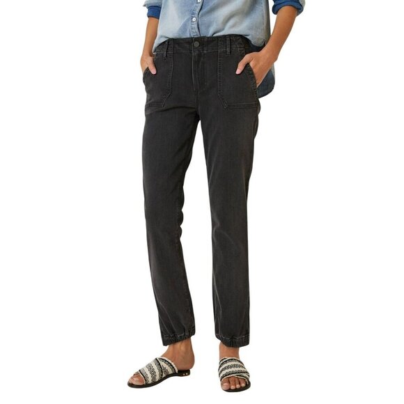 Paige Black ash High Rise Jogger Jeans Women's Size 32 - Picture 1 of 12